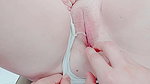 I use my stepsister’s fluids to masturbate her pink pussy