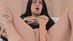 Latin girl touching wet pussy