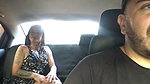 Latina girl encourages Uber driver to have sex on her way to work