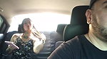 Latina girl encourages Uber driver to have sex on her way to work