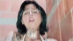 Latina Walking in Heels, Provoking Masturbates On The Stairs