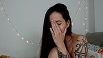 Little skinny Latina masturbates with her vibrator while moaning