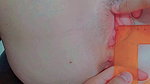 measuring every inch of her tight pussy and opening it tightly