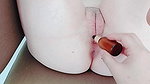 Moisturizing my niece’s pussy with lavender inside and outside her pussy