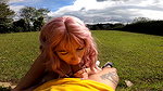 My Friend Gives Me a Great Deepthroat Blowjob Outdoors and I Cum in Her Mouth