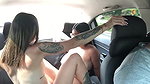 My friends fuck in my car, they make scissors