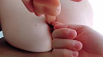 My stepbrother uses dildo to masturbate my tight and cute pussy