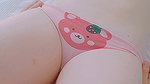 My stepdaughter’s pink panties, my pussy getting ripped open by my cock