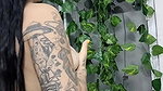 Naughty neighbor touches each other