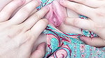 opening my cousin’s pussy with my fingers under her dress