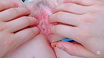 penetrating her closed pussy with a pen she moans with pleasure