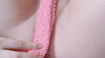 petite girl takes off her pajamas and shows her pink and juicy pussy in close-up