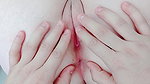 pussy completely closed, I open her lips and you can see her hymen