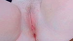 Pussy stretched by a pink doggy bag