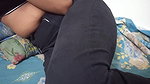 My younger stepsister was sitting and watching porn videos on her mobile phone. I fucked her a little for her
