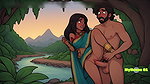 Pushpa and Srivalli romance in jungle
