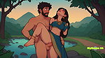 Pushpa and Srivalli romance in jungle
