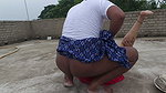 Beautiful Indian Village Aunty Hot Romance Big Boobs Press and Pussy Fucking on the Roof Over
