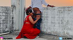 My Boyfriend Fucked Me in a Red Saree and Ejaculated Inside My Mouth, He Was Licking My Ass with His Tongue