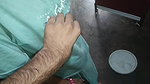 In the kitchen, water was taken out of penis, showing big boobs and Hindi audio best handjob