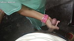 In the kitchen, water was taken out of penis, showing big boobs and Hindi audio best handjob