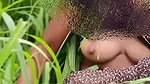 The desi daughter-in-law of the village is taking off her clothes in the millet field and showing her finger in her pussy to her father-in-law