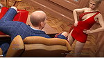 The Spellbook – gameplay – roleplay – milf gives blowjob under table to her boss