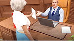 The Spellbook – gameplay – roleplay – milf gives blowjob under table to her boss