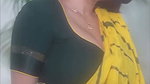 Actress Priyanka saree slip blouse boobs expose photoshoot 1
