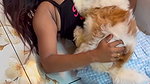 Awesome sexy girl bending deep boobs show very large 1