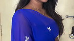 Cute tamil serial actress girl transparent saree wearing boobs and waist expose 1