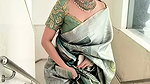 Niveditha Gowda TEMPTING HOTTIE IN OPEN CLEAVAGE SAREE HQ VIDEO 1