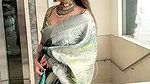 Niveditha Gowda TEMPTING HOTTIE IN OPEN CLEAVAGE SAREE HQ VIDEO 1