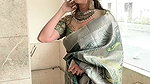 Niveditha Gowda TEMPTING HOTTIE IN OPEN CLEAVAGE SAREE HQ VIDEO 1
