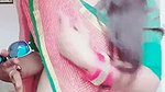chubby lady sexy navel in pink saree 1