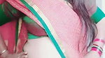 chubby lady sexy navel in pink saree 1