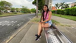 Girl gets led to an apartment by a guy on the street
