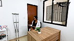 Hot doctor masturbates in her office