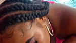 Hot ebony teen with a big ass and busty oiled up and fucked