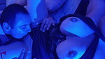 Hot Latina MILF Under Blue Light Gets Oral Sex, Dildo Masturbation and Juicy Fluids with Orgasms