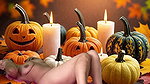 Hot Sex Halloween Picnic with Garabas and Olga