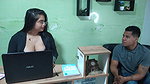 I give my stepsister a delicious oral in her office