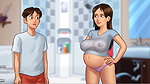 Summertime saga – gameplay – roleplay – wet shirt pregnant teen and teen’s photoshoot