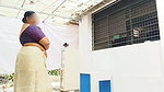 Traditional kerala style dressed Bhabi showing her huge sexy boobs, walking topless