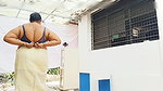Traditional kerala style dressed Bhabi showing her huge sexy boobs, walking topless