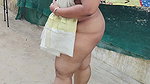 Traditional style in white Indian dressed cutie showing her sexy body, completely nude