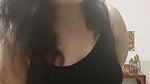 chubby desi girl sexy deep navel in black top 1