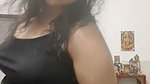 chubby desi girl sexy deep navel in black top 1