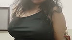 chubby desi girl sexy deep navel in black top 1