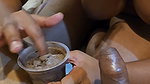 eating cum with cake 1